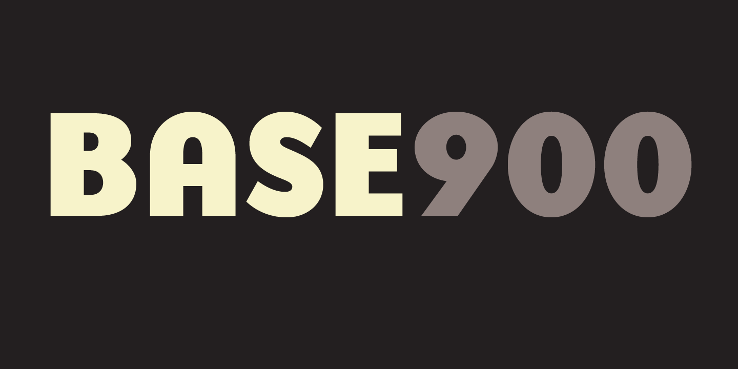 Base 900 Font Sample 0