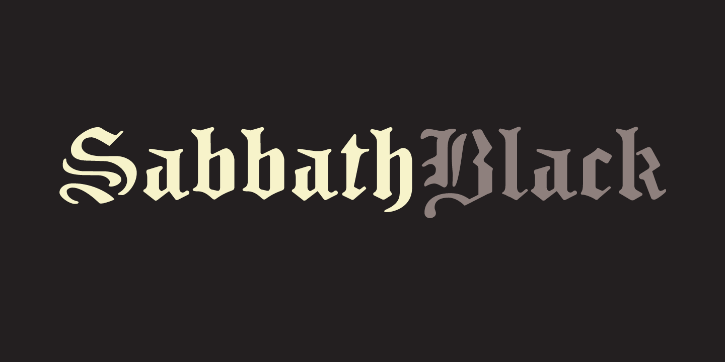 Sabbath Black Font Sample 0