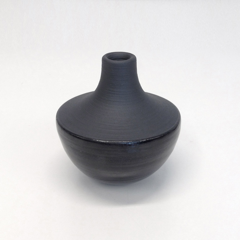 Black + Black Ceramic Vase No. 665