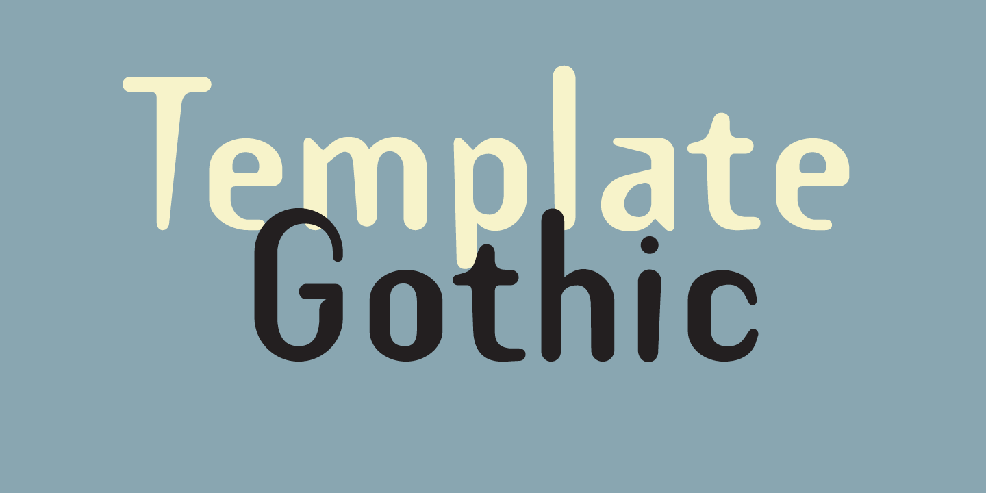 Template Gothic Font Sample 0